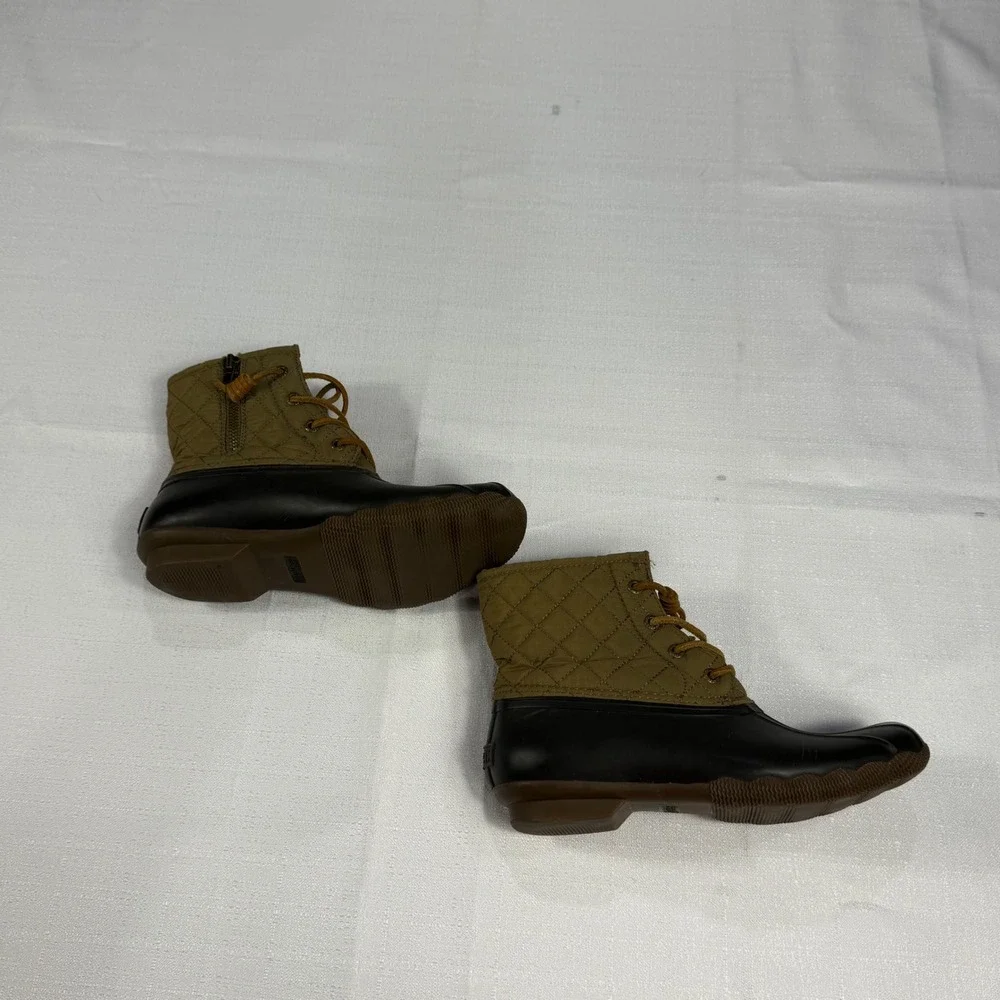 Sperry Top-Sider Women's‎ Quilted Olive Green Waterproof Duck Boots - Size 7
